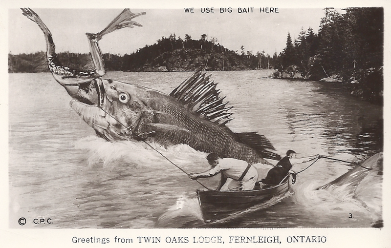 Illustration for article titled Tall Tale Fishing Postcards, The Ultimate Humblebrag Of The Early 1900s